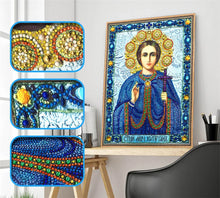 Load image into Gallery viewer, New 5d DIY Diamond Painting Cross Stitch Character Religious Lady, Round Diamond Embroidery Home Decoration 30x40cm
