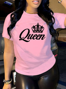 Women's T-shirt Casual Black Short Sleeved Printed Loose Top Design Clothes  Clothing O-Neck Casual Female Tops Street