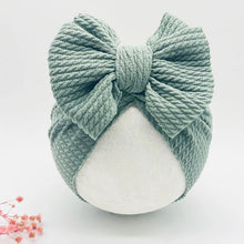 Load image into Gallery viewer, Knotted Hats for Baby Girl Beanie Bow Headband Infant Turban Newborn Head Accessories Winter Hat Warm Bonnet Caps Mother Kids
