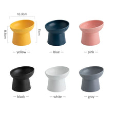 Load image into Gallery viewer, Cat Nordic Style Food Water Bowl Pet Animal Ceramic Eating Dishes High Foot Raised Puppy Cats Matte Bowls Elevated Dog Bowls
