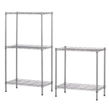 Load image into Gallery viewer, Changeable Assembly Floor Standing Carbon Steel Storage Rack Silver RT
