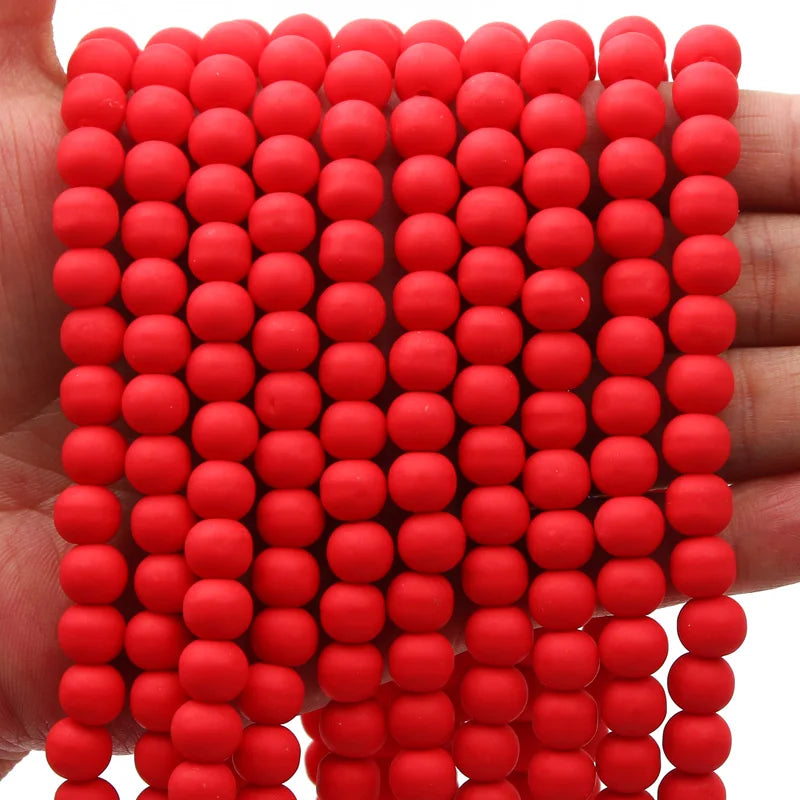 1 String 6/9mm Clay Round Beads Loose Spacer Beads Polymer Clay Beads For Jewelry Making Diy Boho Bracelet Necklace Accessorie