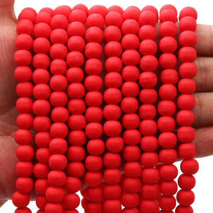 1 String 6/9mm Clay Round Beads Loose Spacer Beads Polymer Clay Beads For Jewelry Making Diy Boho Bracelet Necklace Accessorie