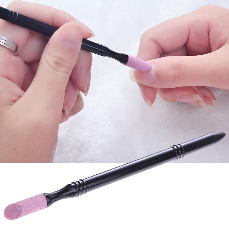Nail Art New Double Headed Quartz Grinding Rod Engraving Grinding Pen Exfoliating and Rubbing Ongles Art Supplies