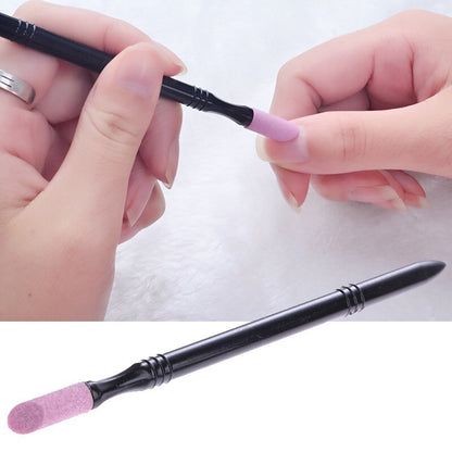Nail Art New Double Headed Quartz Grinding Rod Engraving Grinding Pen Exfoliating and Rubbing Ongles Art Supplies