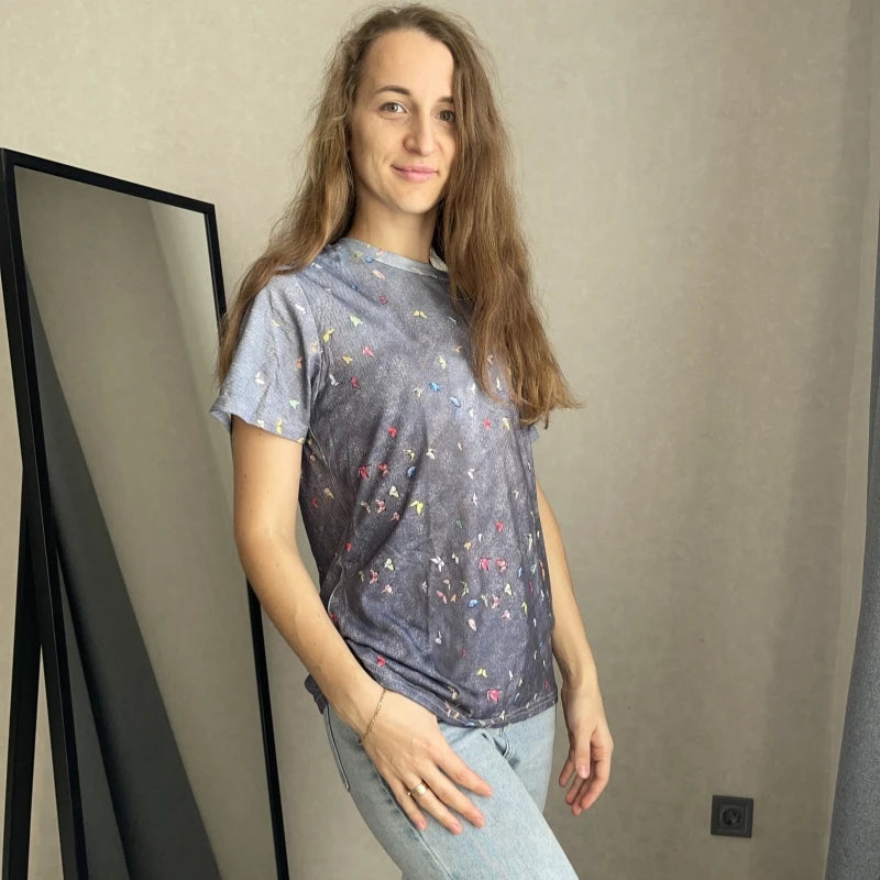 Women's Clothes 2025 Summer Shirts & Blouses Print Graphic T Shirts ropa barata de mujer con envíos gratis Top Mujer Regulai Fit