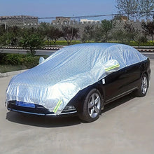 Load image into Gallery viewer, 1pc All-Weather Half Car Body Cover - Waterproof, Dustproof, UV &amp; Snow Resistant for Sedans, Protects Windshield and Roof
