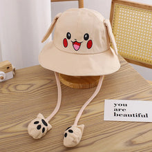 Load image into Gallery viewer, Kids Summer Broad-brimmed Cotton Hats Children Bucket Caps for Beach Holiday Boys Girls Sun Protection Hat Parent-child Outfit
