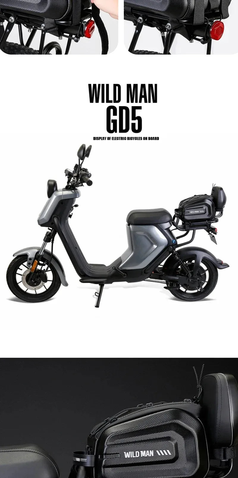 4L Multifunctional Bicycle Rear Seat Bag Waterproof Cycling Bike Rack Trunk Cargo Bag Pannier Bag Handbag Shoulder Bag