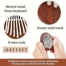 Load image into Gallery viewer, Portable Beginner Finger Piano Wooden Mini Thumb Piano Music Toy 8-sonic Instrument Children&#39;s Puzzle Home Decoration Ornaments
