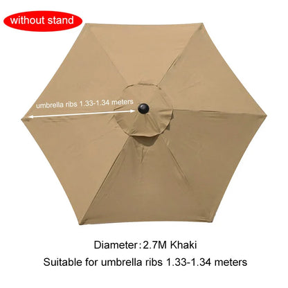 Umbrella Replacement Canopy 6/8 Ribs Patio Umbrella Cloth without Stand 7.5/9/10ft Outdoor Beach Garden Waterproof Parasol Cover