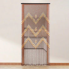Load image into Gallery viewer, Wood Beaded Curtains Door String Bead Curtain for Doorways, Panel Closet Room Dividers, Natural Wooden
