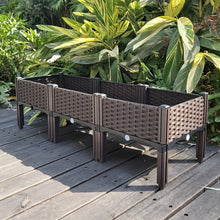 Load image into Gallery viewer, Plastic Raised Garden Bed with Legs Raised Bed W/Drainage Holes Planter Container for Vegetables Fruits Flowers Herbs
