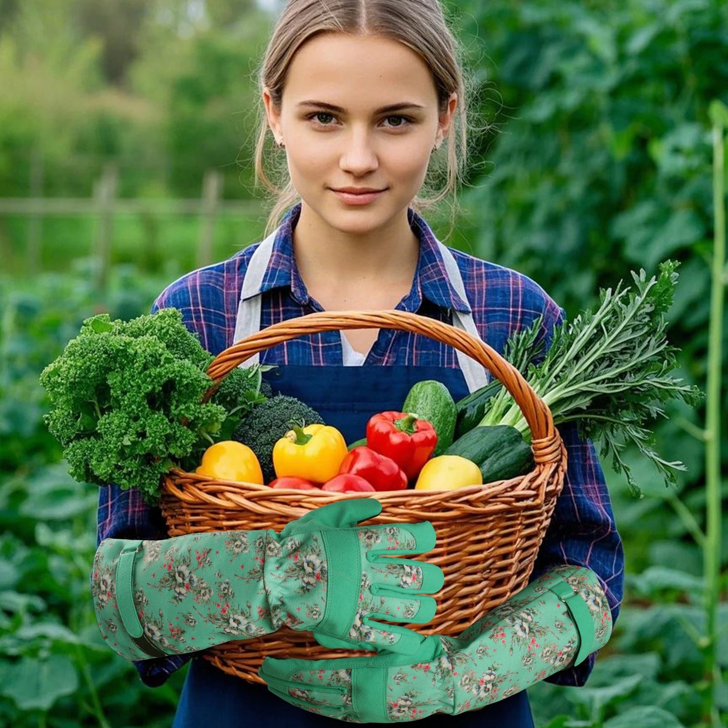 Gardening Gloves for Women Breathable leather Garden Gloves with Grip Thorn-Proof Puncture-Resistant Work Gloves