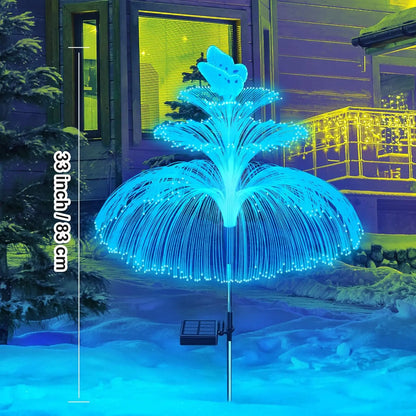 2/4/6 Pack Solar 3 Tier Butterfly Flower Lights Latest 7 Color Changing Butterfly For Christmas Pool Patio Garden Decoration