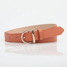 Load image into Gallery viewer, Women&#39;s Belt Fashion Pin Buckle Thin Belt Genuine Luxury Soft Belt Women With Cargo Pants Jeans Windproof Belt Pu Leather Belt
