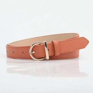 Women's Belt Fashion Pin Buckle Thin Belt Genuine Luxury Soft Belt Women With Cargo Pants Jeans Windproof Belt Pu Leather Belt
