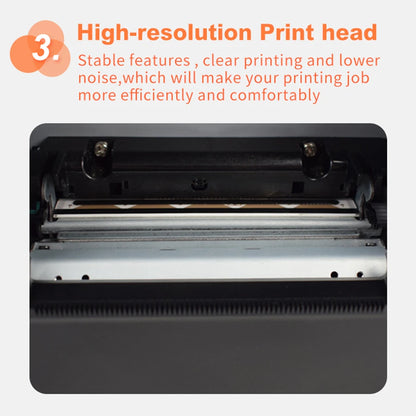 Bisofice Thermal Receipt Printer 80mm Desktop Direct Thermal Printing USB+LAN Connection High Speed with Auto Cutter Large Paper