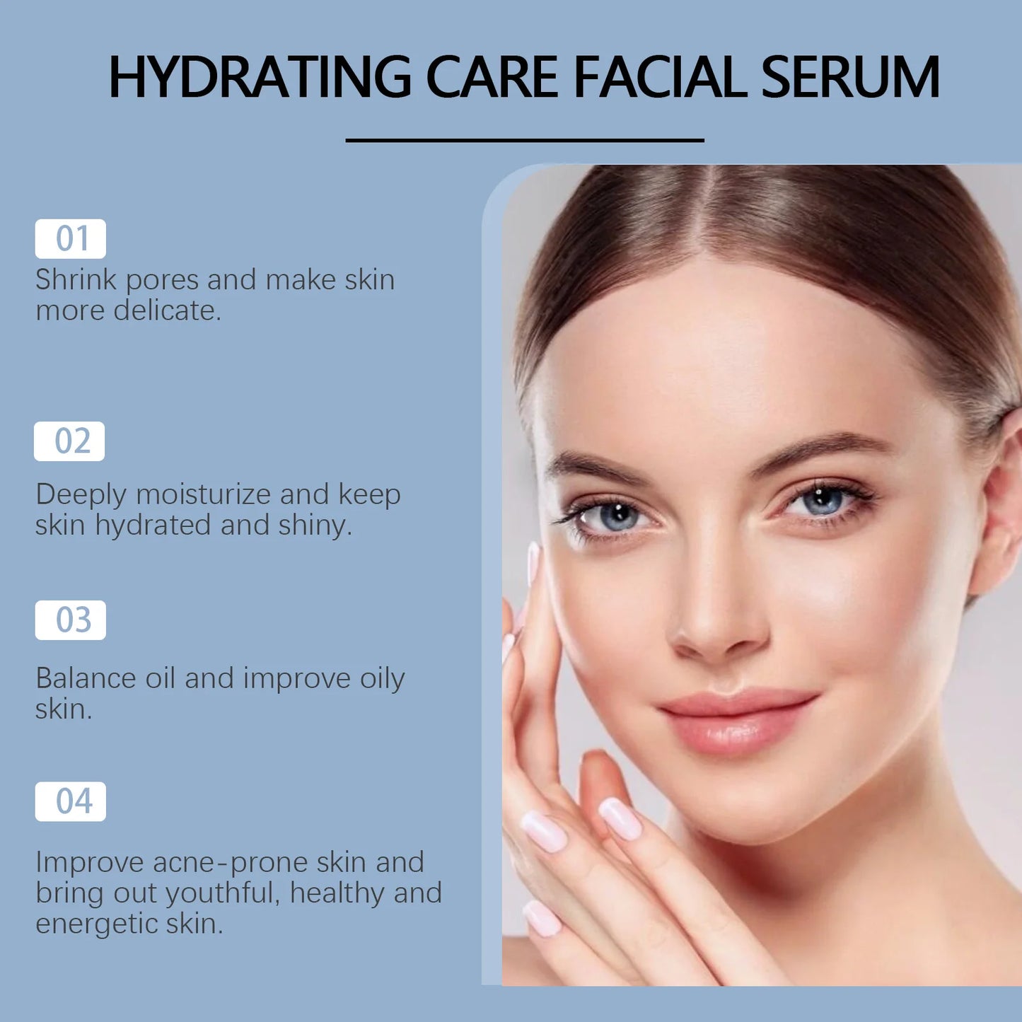 OUHOE Hydrating Care Facial Serum - Deep Moisturize, Balance Oil, Whiten, Repair Acne, All Skin Types, Anti - aging