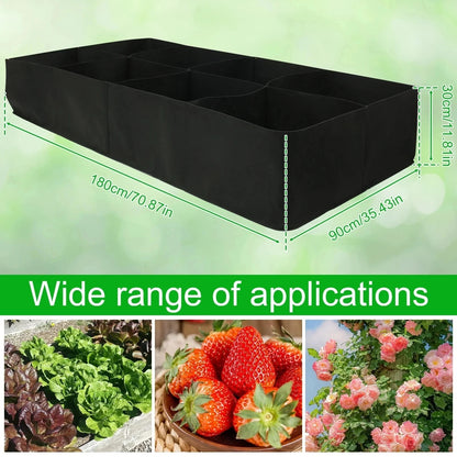 New 4/8 Grids Garden Raised Planting Bed Fabric Raised Garden Bed Square Felt Garden Flower Grow Bag Vegetable Planter Pot