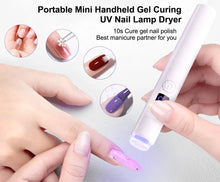 Load image into Gallery viewer, UV LED Nail Lamp Mini UV Nail Lamp for Manicure Portable Nail Dryer Stand Lamp Professional Ultraviolet Mini Nails Drying Light
