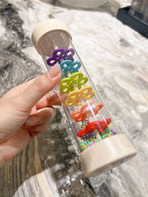Load image into Gallery viewer, Wooden Rain Sound Tube Instrument Rain Maker Rain Stick Musical Instrument Hourglass Music Shaker Toy Hearing Enlightenment Toys
