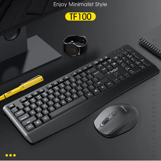 TF100 Wireless NEW Keyboard and Mouse Set Home Office Laptop Desktop Computer Monitoring Keyboard and Mouse Combo Kit