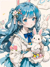 Load image into Gallery viewer, 5D Diamond Painting  Anime Girl DIY Cartoon Cross Stitch Full Square Round Diamond Mosaic Embroidery Art Home Decoration Gift
