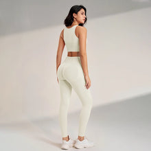 Load image into Gallery viewer, Yoga Clothing Set Women&#39;s High Waisted Leggings and Top Two Piece Seamless Fitness Exercise Clothing Fitness Workout Underwear
