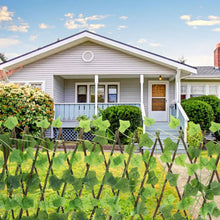Load image into Gallery viewer, Garden Screening Expanding Trellis Artificial Leaf Privacy Fence Faux Plants Ivy Fence Artificial Faux Ivy Leaves Wooden Fence
