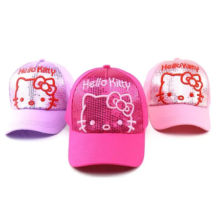 Hello Kitty Children Hat Gifts for Girls Baseball Cap Peaked Cap Sanrio Shading Sun Protection Summer Thin Section Cute Baby Hat