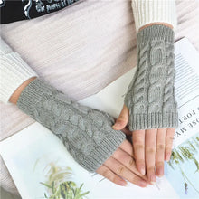 Load image into Gallery viewer, NEW Women Hand Warmer Winter Gloves Fashion Knitting Faux Wool Mitten Warm Fingerless Glove Gants Femme women gloves
