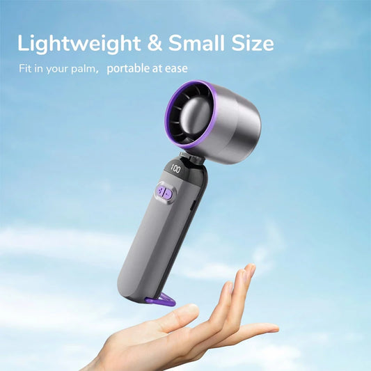 Handheld mini fan 3 in1 Portable Fan Rechargeable Handheld Turbo Fans  5 Speed USB Foldable Portable Neck Hanging Fans