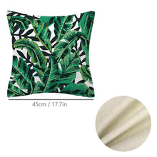 Load image into Gallery viewer, 4Pcs Pillow Case Cushion Cover with Zipper Tropical Plants Print Decorative for Sofa Couch Car Cushion Square Pillowcase NEW
