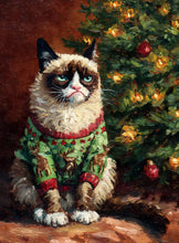 Load image into Gallery viewer, 2026  frameless Diamond painting Humorous and Cute Christmas Animals  Paint Art Poster Diamond Print Home Living Room Entrance
