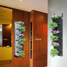 Load image into Gallery viewer, 6 Pockets Garden Wall Hanging Planting Bags Vegetable Green Plant Grow Planter Vertical Felt Fabric Nursery Bags Garden Supplies

