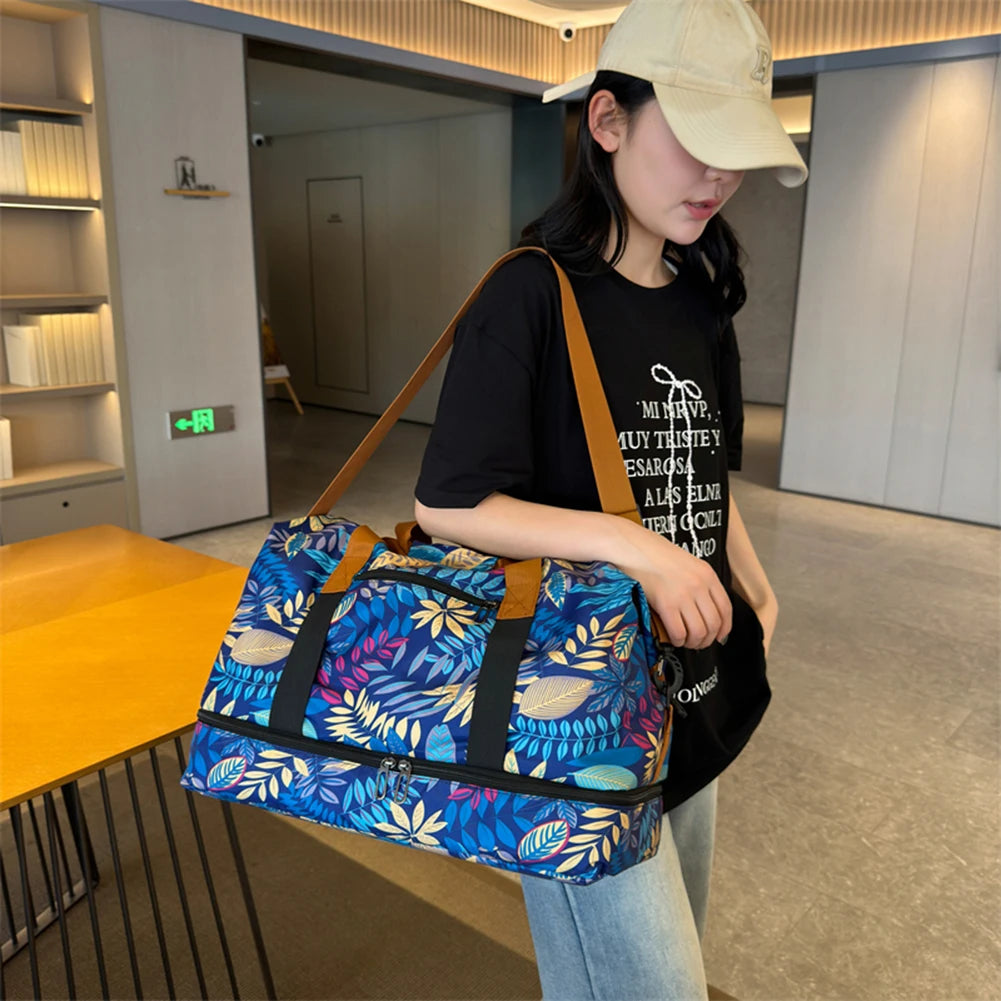 Sports Gym Bag Travel Portable Handbags For Women Outdoor Swimming Fitness Shoulder Crossbody Bag Weekender Duffel Yoga Bag