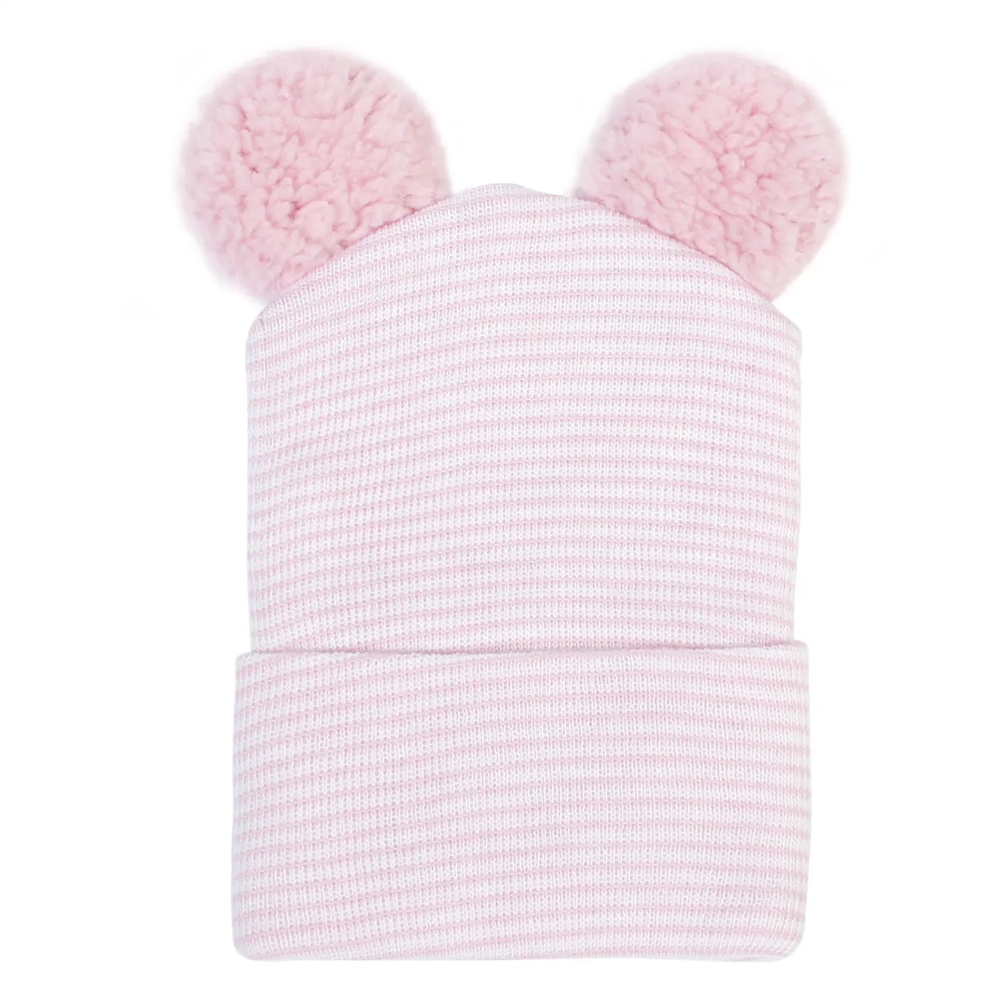 Newborn Baby Beanie Hat Cute Pompom Hairball Knitted Baby Warm Hats Infant Boys Girls Caps Bonnet Soft Hospital Hat Solid Color