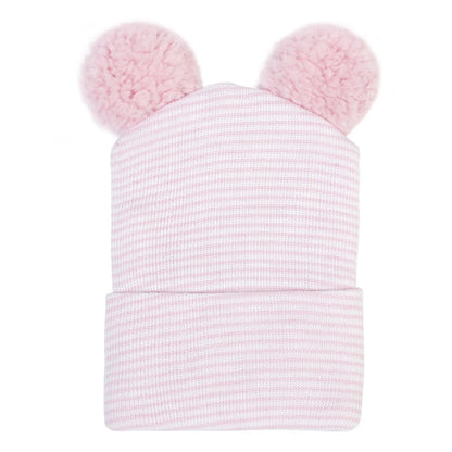 Newborn Baby Beanie Hat Cute Pompom Hairball Knitted Baby Warm Hats Infant Boys Girls Caps Bonnet Soft Hospital Hat Solid Color