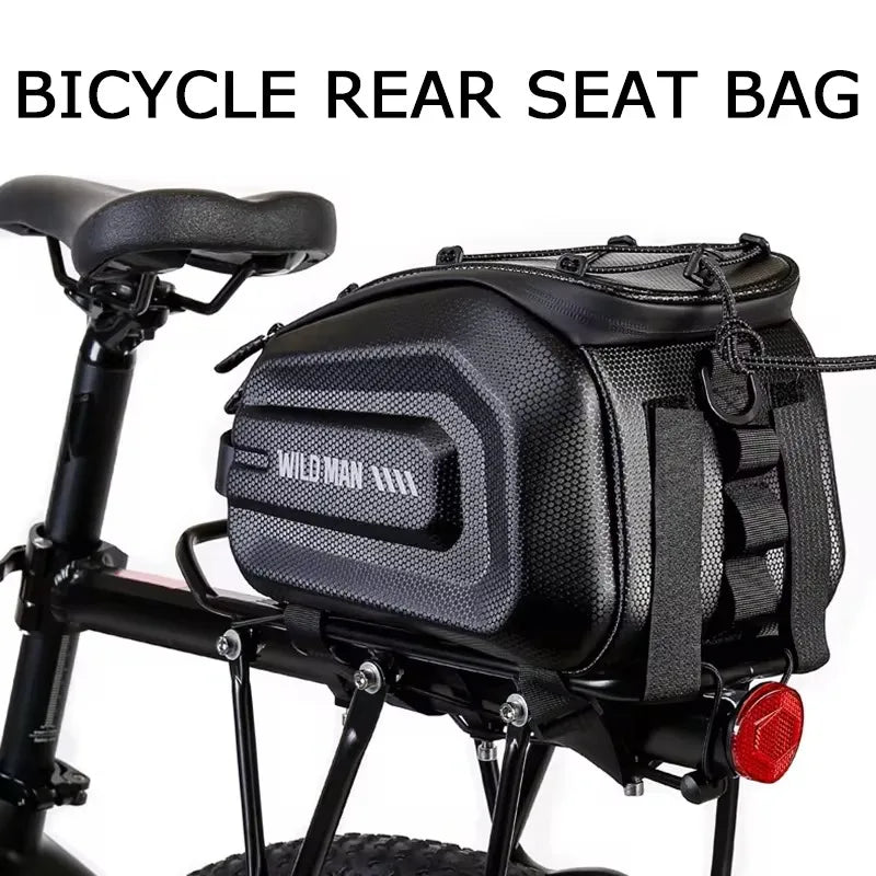 4L Multifunctional Bicycle Rear Seat Bag Waterproof Cycling Bike Rack Trunk Cargo Bag Pannier Bag Handbag Shoulder Bag