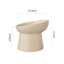 Load image into Gallery viewer, Cat Nordic Style Food Water Bowl Pet Animal Ceramic Eating Dishes High Foot Raised Puppy Cats Matte Bowls Elevated Dog Bowls
