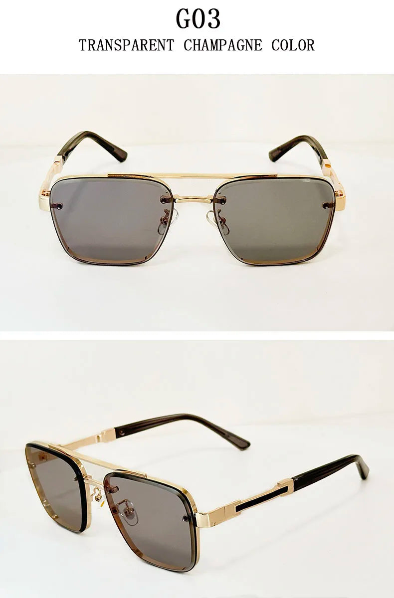 New Sunglasses For Men Luxury Fashion Glasses Sunscreen  Square Sunglasses Women Trendy Vintage Gafas De Sol Hombre Zonnebril Su