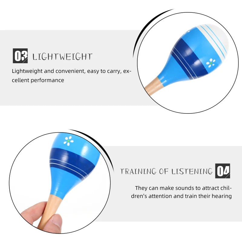 Wooden Handicrafts Colored Medium Sand Hammer Instruments Children's Music Toys Children's Percussion Instruments