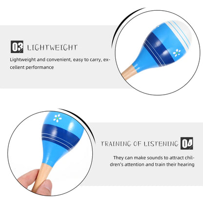 Wooden Handicrafts Colored Medium Sand Hammer Instruments Children's Music Toys Children's Percussion Instruments