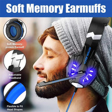 Load image into Gallery viewer, G9000 Gaming Headset Over-Ear Wired Headphones Deep Bass Stereo Casque LED Light Earphone with Mic for Laptop Desktop PC PS5
