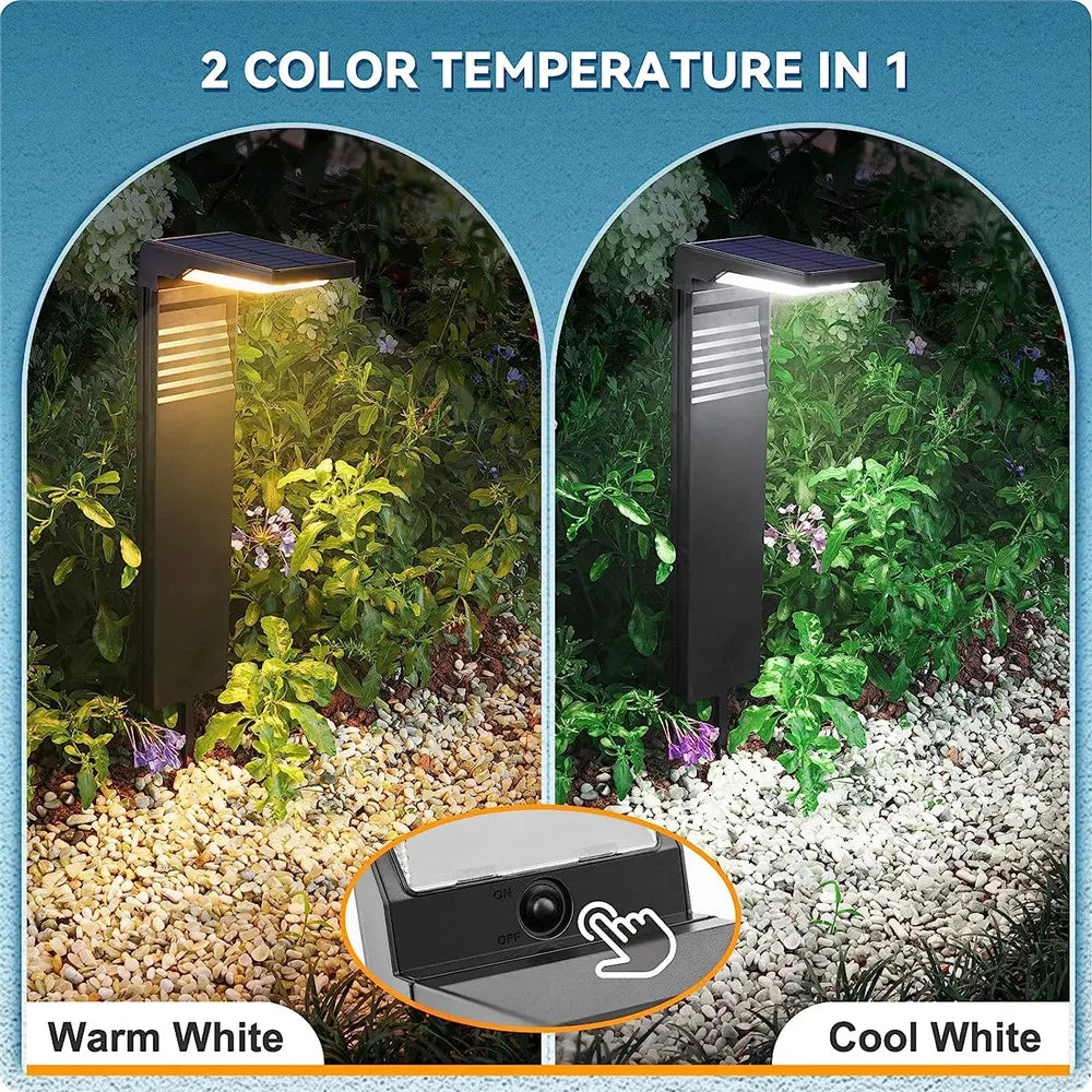 Garden Lights Outdoor Decoration Solar Lawn Lights Waterproof LED light for Yard Pathway Landscape Bollard Solar Power Lighting