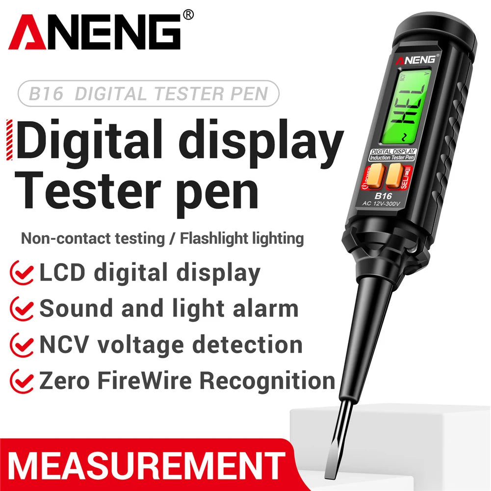 AC 12V-300V Non-Contact Voltage Detector Digital NCV Voltage Tester Smart Induction Test Pen Wire Breakpoint Finder Live Wire Te