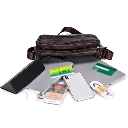 Men's Messenger Bags Hot PU Handbag Multi-functional Travel Casual Small Bags Outdoor Hiking Cycling Sport Cigarette Satchel