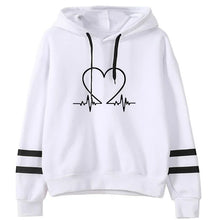 Load image into Gallery viewer, Woman Clothing Versatile Sweatshirts Casual Hoodies Comfortable Pullovers Slim Fit Soft Striped Lazy Style Jogging Daily Women&#39;s
