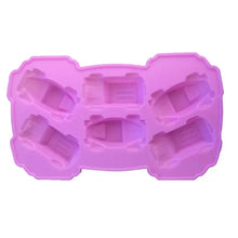 Load image into Gallery viewer, Cartoon Car Shape Silicone Mold, Chocolate Muffin Ice Baking Pan,Soap Pastry Bakeware ,Kicthen Cake Decoration Silicone Mold
